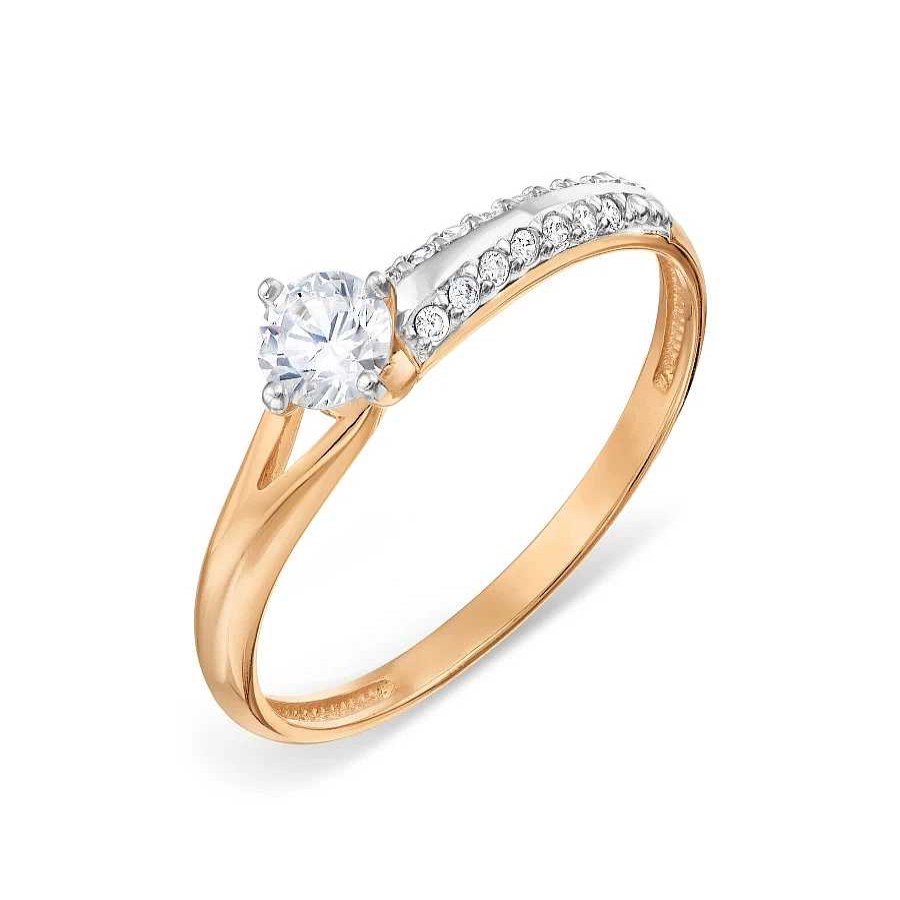 Ringe Zolotoy | Damen Ring Mit Zirkonia 585 Rotgold