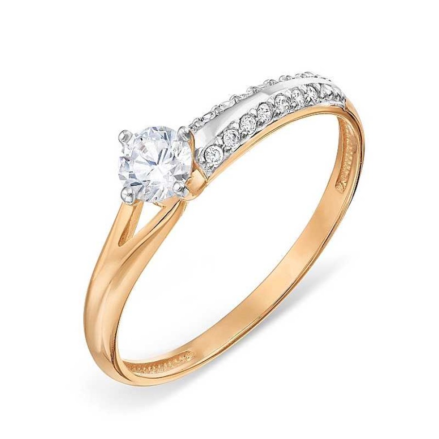 Ringe Zolotoy | Damen Ring Mit Zirkonia 585 Rotgold