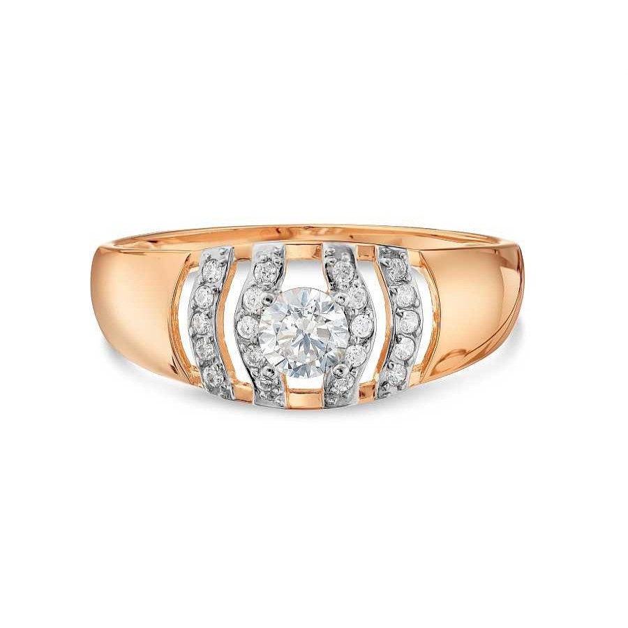 Ringe Zolotoy | Damen Ring Mit Zirkonia | 585 Rotgold