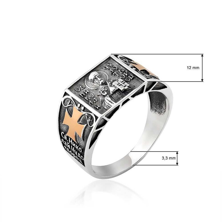 Ringe Zolotoy | Herren Ring Nikolaj Tschudotvorets 925 Silber