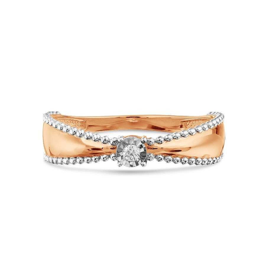 Ringe Zolotoy | Damen Ring Mit Brillant 585 Rotgold