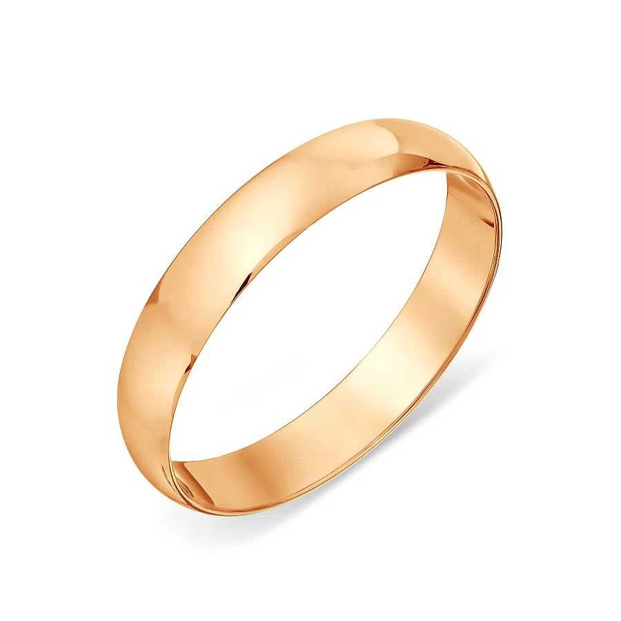 Ringe Zolotoy | Trauring 585 Rotgold Glattpoliert (4 Mm)