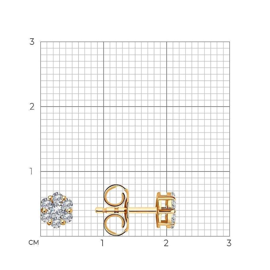 Ohrringe Zolotoy | 585 Rotgold - Ohrringe Mit Zirkonia