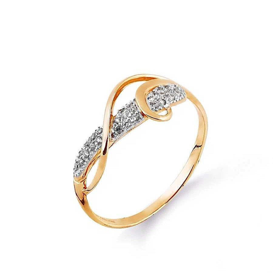 Ringe Zolotoy | Damen Ring 585 Rotgold Mit Zirkonia