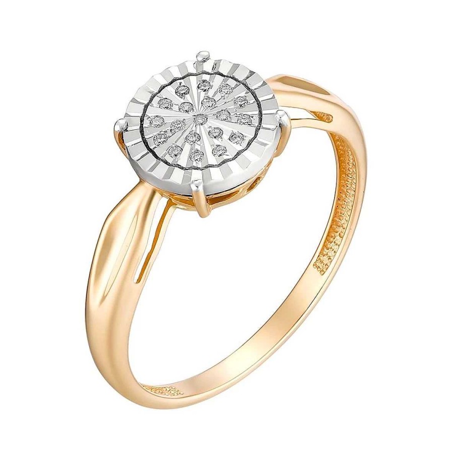 Ringe Zolotoy | Damen Ring Mit Diamanten 585 Rotgold