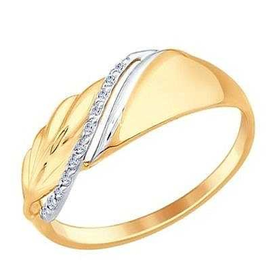 Ringe Zolotoy | Damen Ring 585 Rotgold Mit Zirkonia