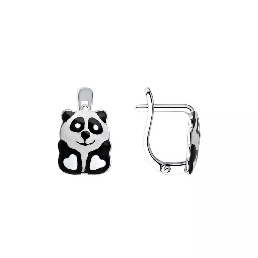 Ohrringe Zolotoy | Kinder Ohrringe Mit Emaille 925 Silber - Panda