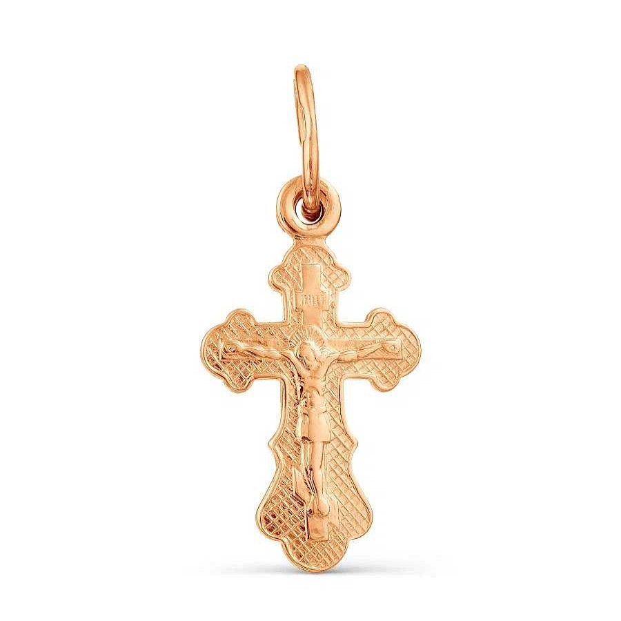 Kreuze Zolotoy | Kreuz Anh Nger "Orthodox" 585 Rotgold