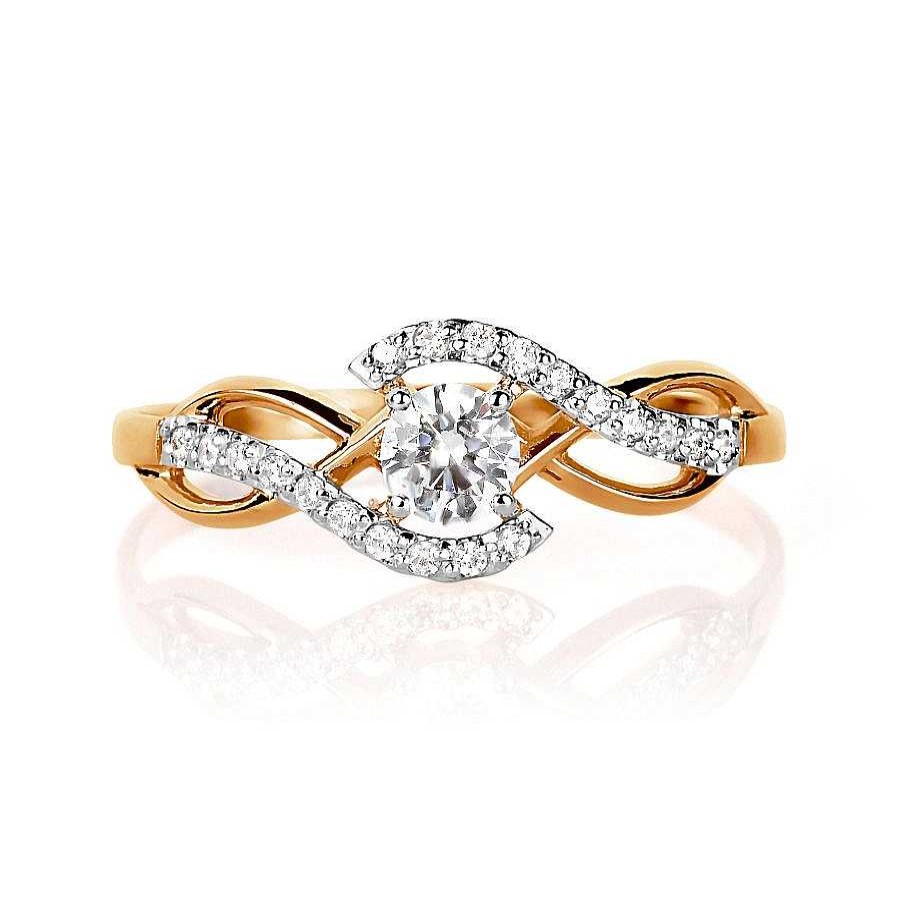 Ringe Zolotoy | Damen Ring 585 Rotgold Mit Zirkonia