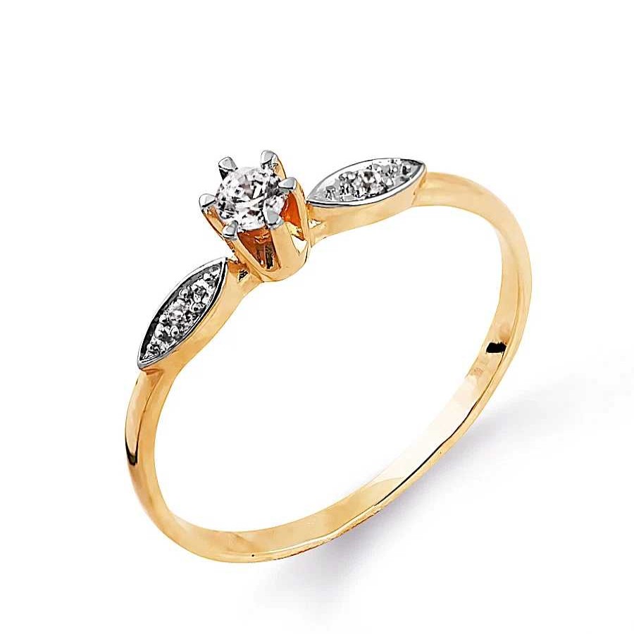 Ringe Zolotoy | Damen Ring Mit Zirkonia | 585 Rotgold