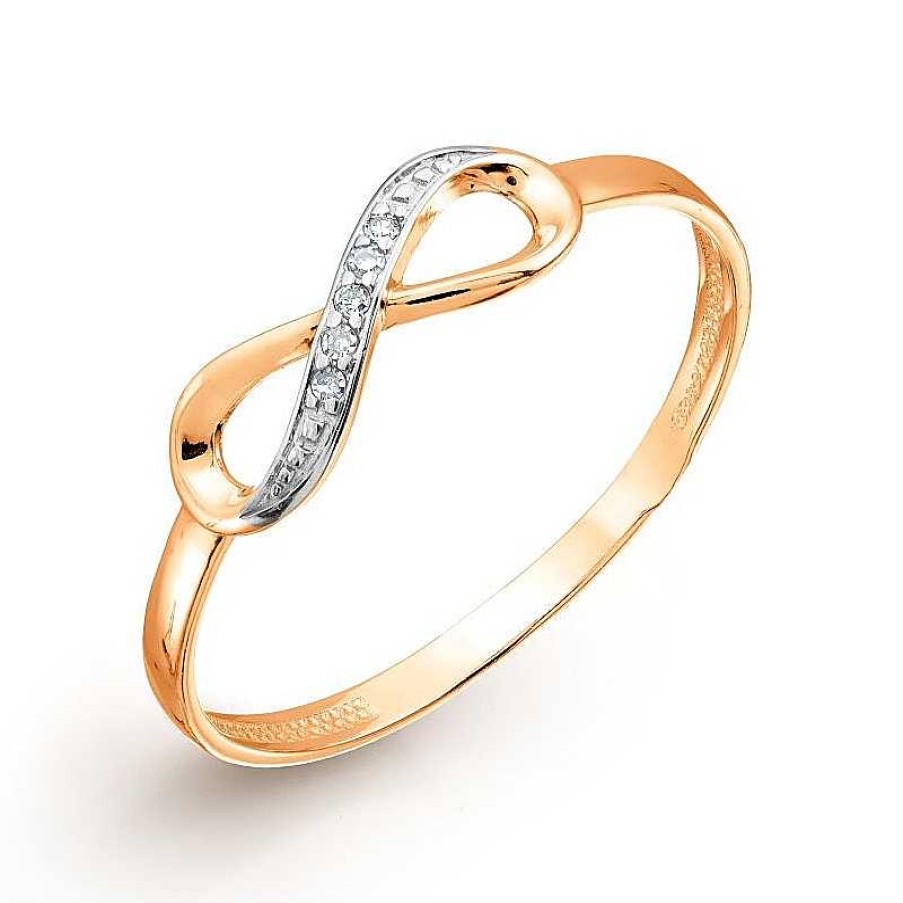 Ringe Zolotoy | Damen Ring 585 Rotgold Brillant Unendlichzeichen