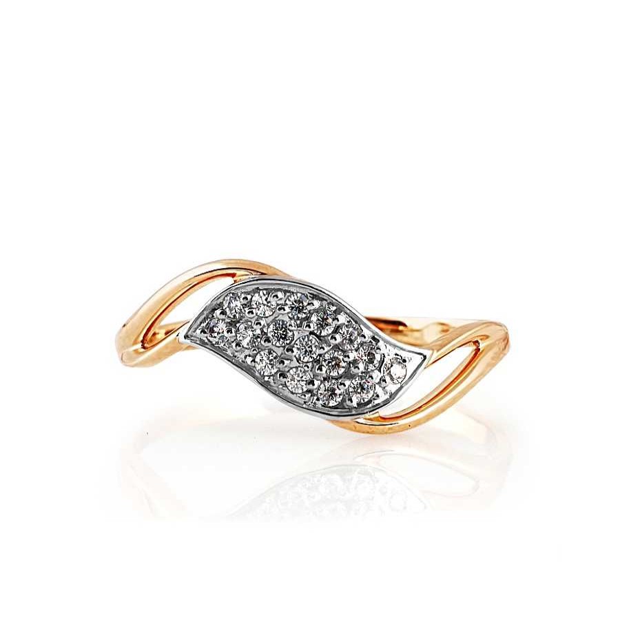 Ringe Zolotoy | Damen Ring 585 Rotgold Zirkonia Fingerring