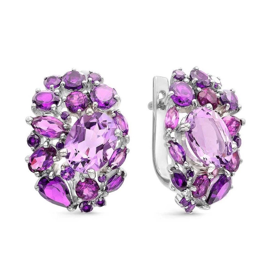 Ohrringe Zolotoy | Ohrringe Mit Amethyst 925 Silber