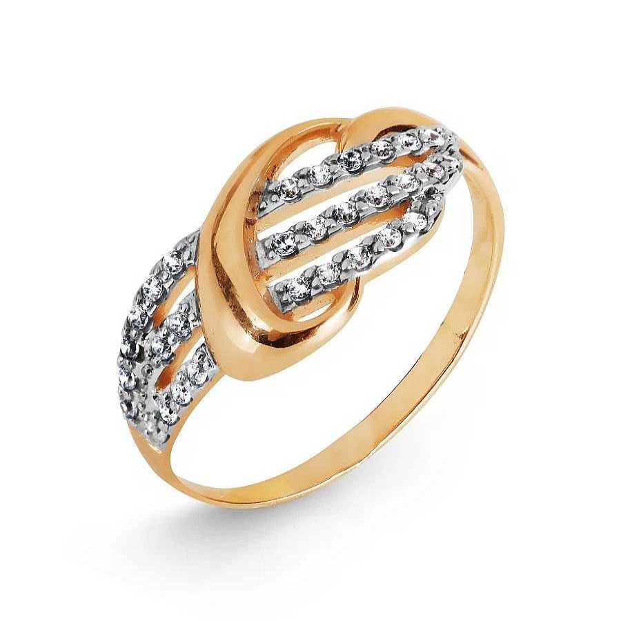 Ringe Zolotoy | Damen Ring Mit Zirkonia | 585 Rotgold