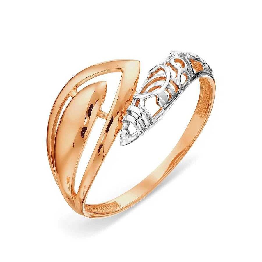 Ringe Zolotoy | Damen Ring 585 Rotgold Bicolor