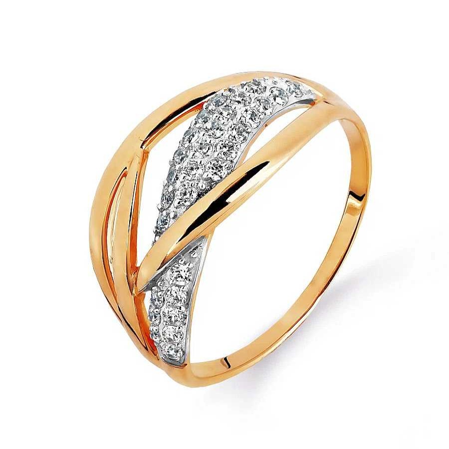 Ringe Zolotoy | Damen Ring 585 Rotgold Mit Zirkonia