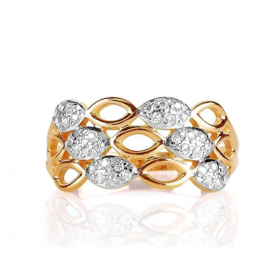 Ringe Zolotoy | Damen Ring 585 Rotgold Mit Zirkonia