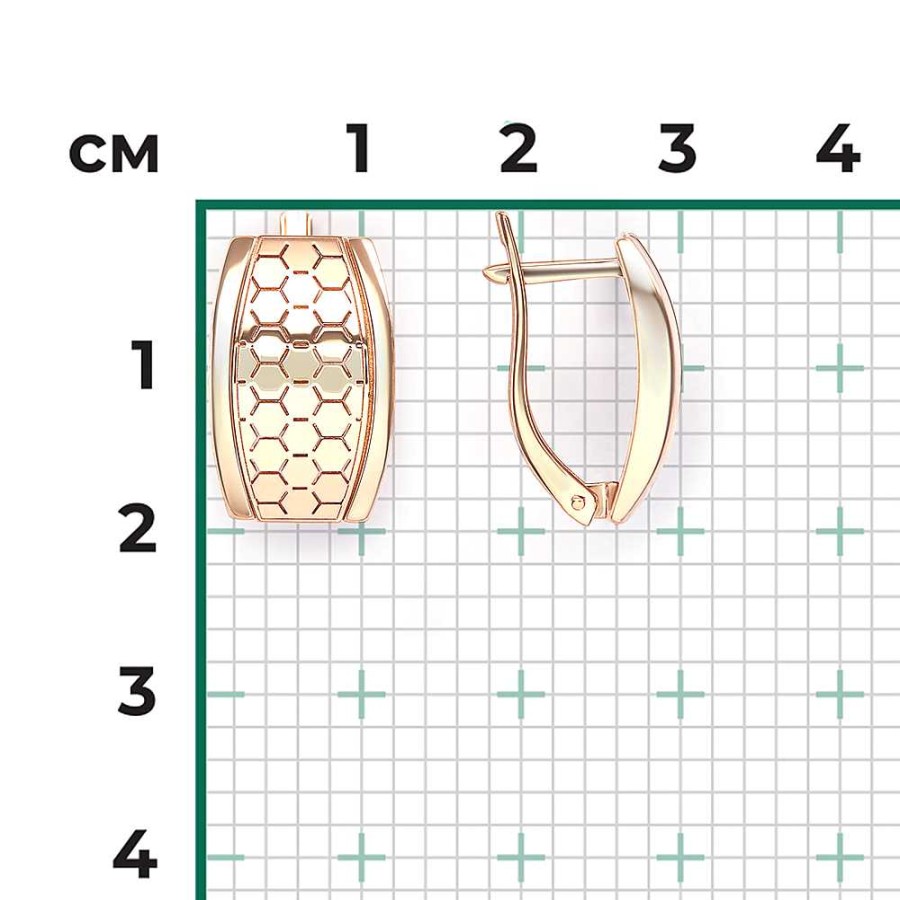 Ohrringe Zolotoy | Paar Ohrh Nger 585 Rotgold Geometrie