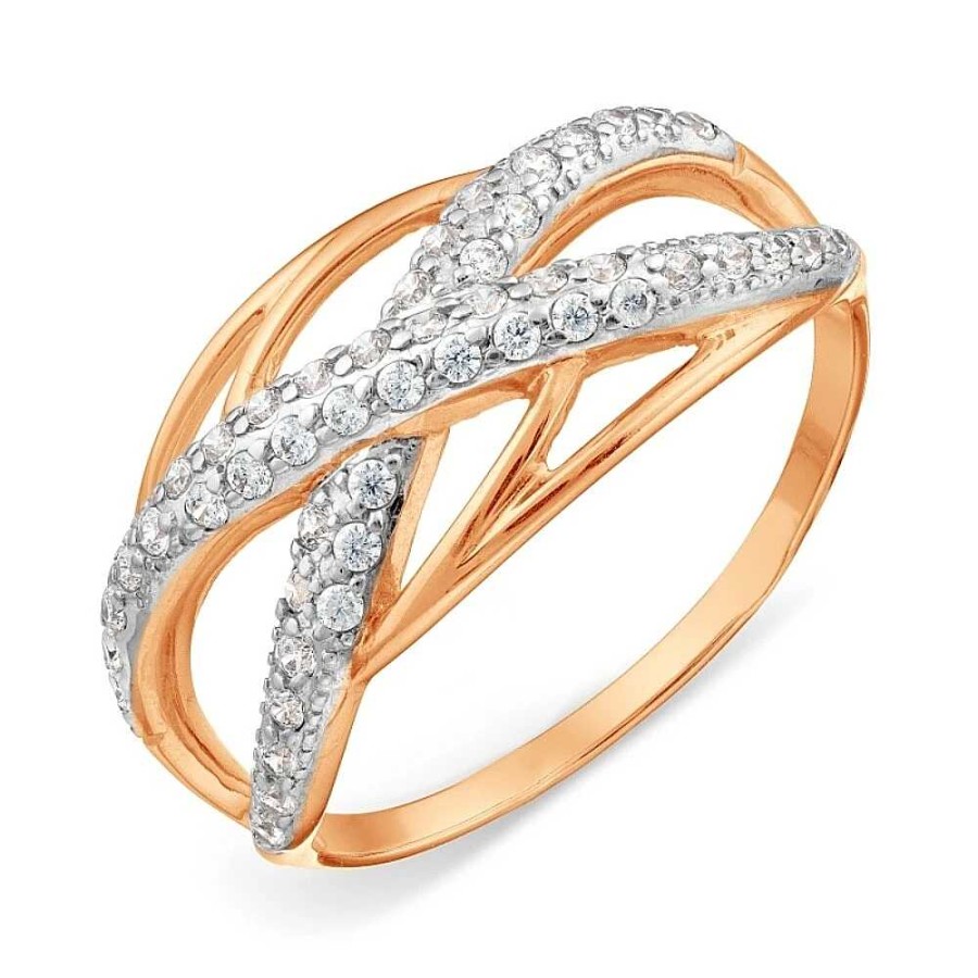 Ringe Zolotoy | Damen Ring 585 Rotgold Zirkonia Fingerring