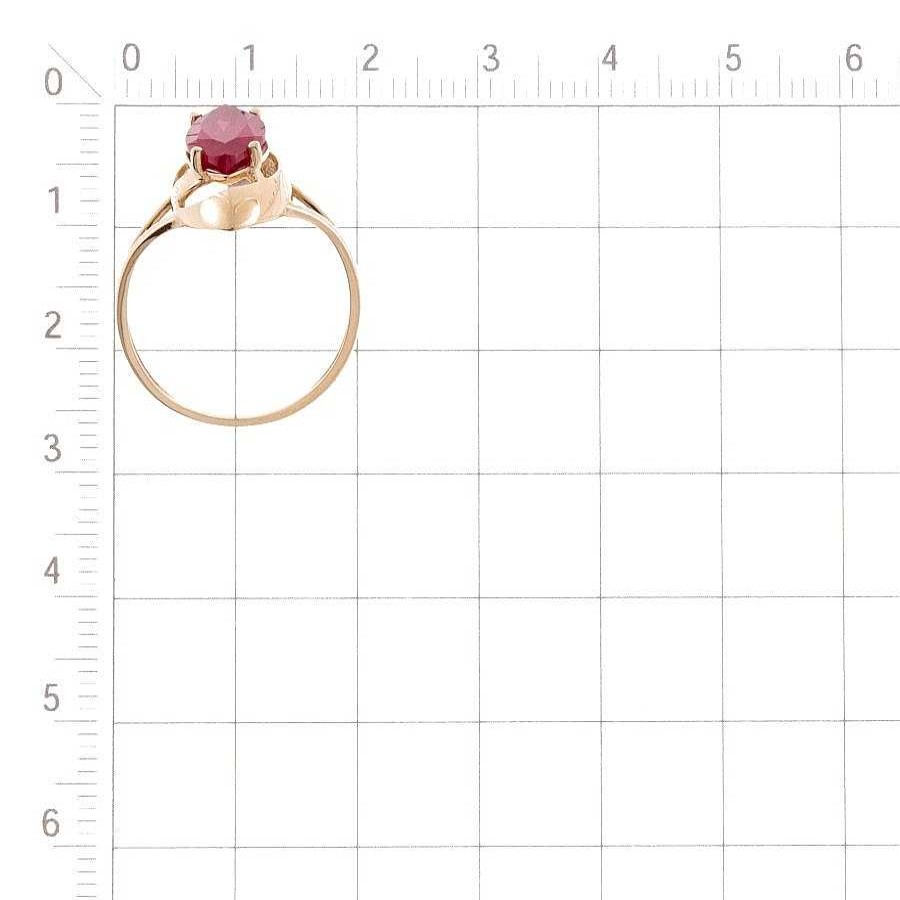 Ringe Zolotoy | Damen Ring Mit Korund 585 Rotgold