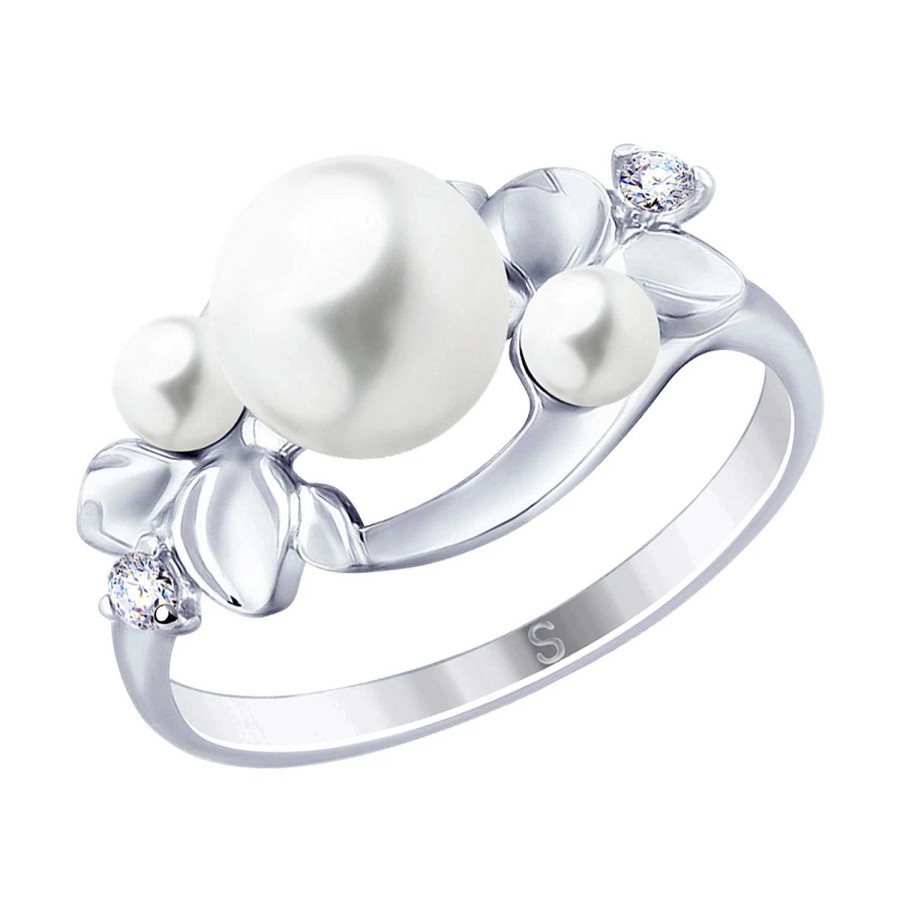 Ringe Zolotoy | Ring F R Damen 925 Silber Mit Perle Mit Zirkonia