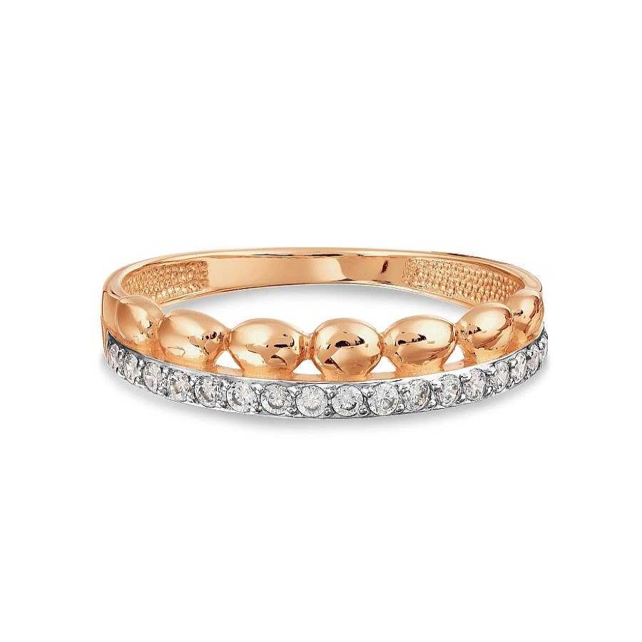 Ringe Zolotoy | Damen Ring Mit Zirkonia | 585 Rotgold