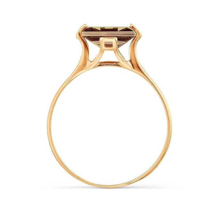 Ringe Zolotoy | Damen Ring Mit Rauchtopas 585 Rotgold