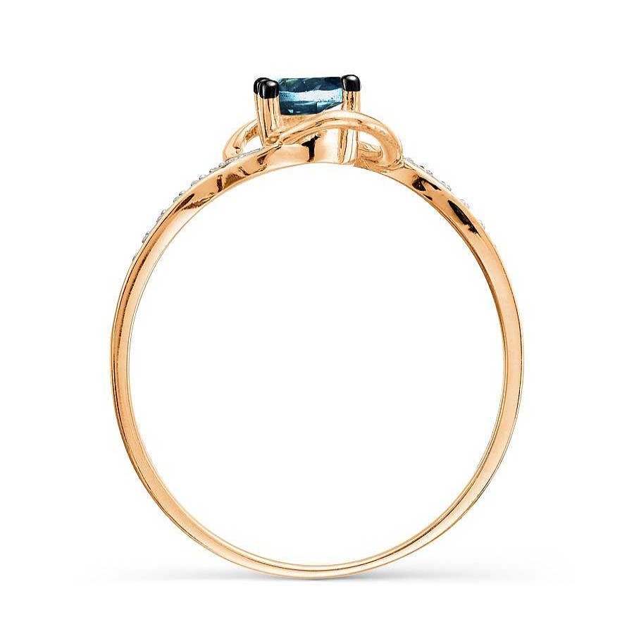 Ringe Zolotoy | Damen Ring 585 Rotgold London Topas Und Zirkonia