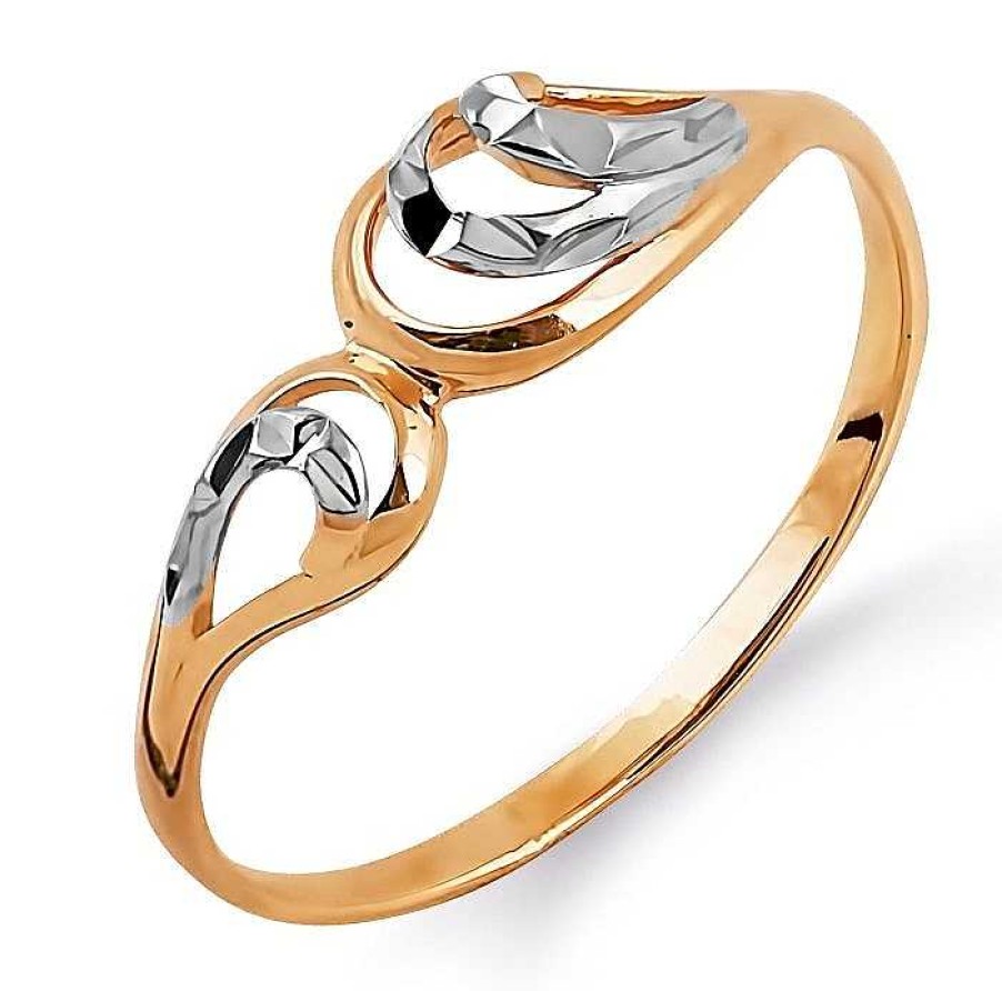 Ringe Zolotoy | Damen Ring 585 Rotgold Diamantiert