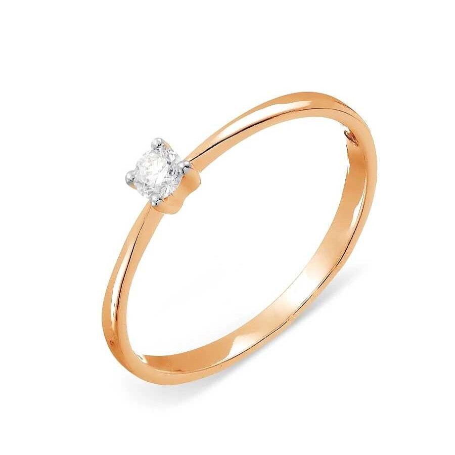 Ringe Zolotoy | Damen Ring Mit Brillant - 585 Rotgold