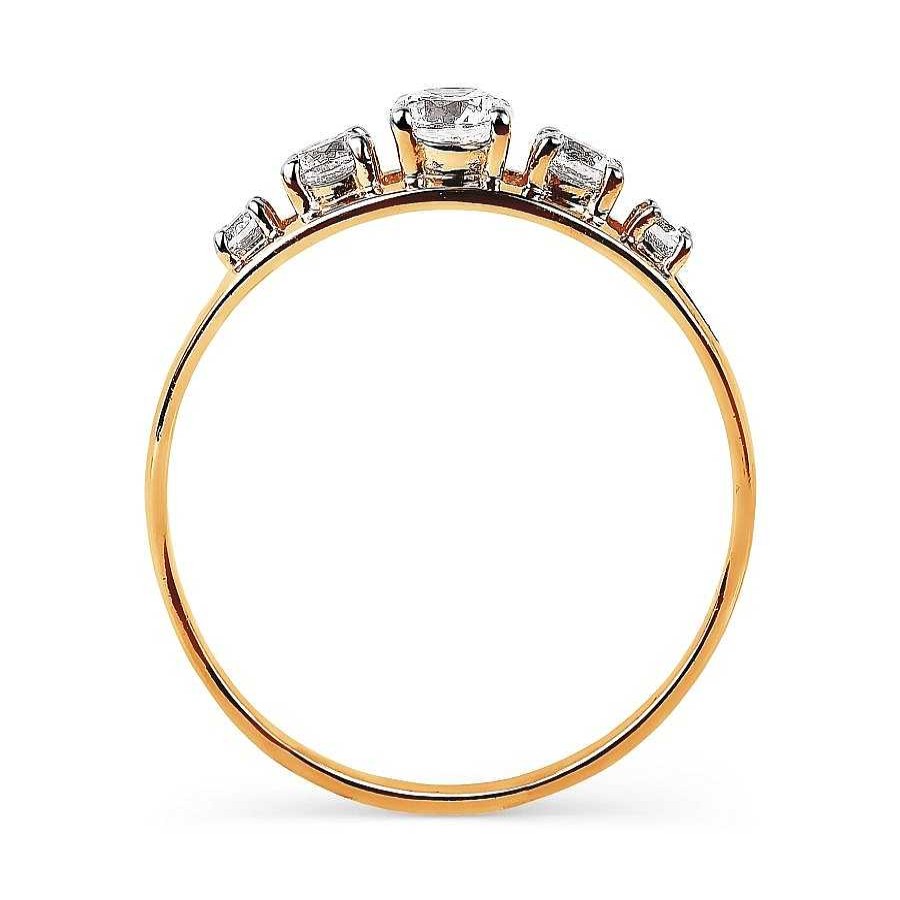 Ringe Zolotoy | Damen Ring Mit Zirkonia Verlobungsring 585 Rotgold