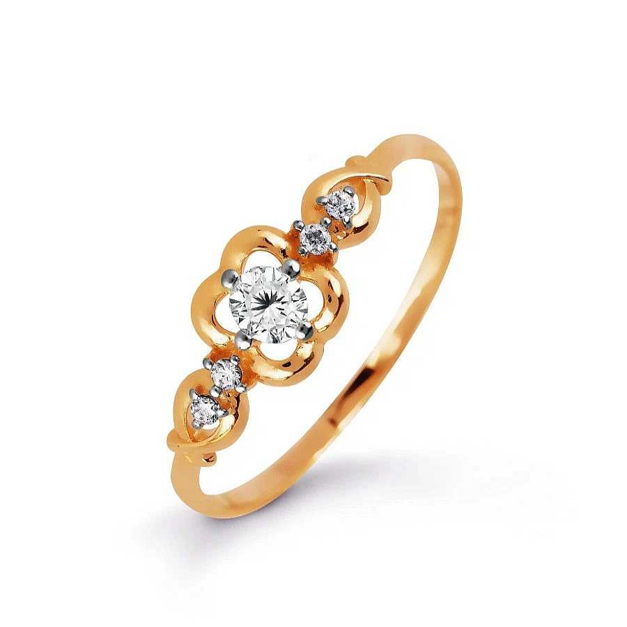 Ringe Zolotoy | Damen Ring Mit Zirkonia | 585 Rotgold