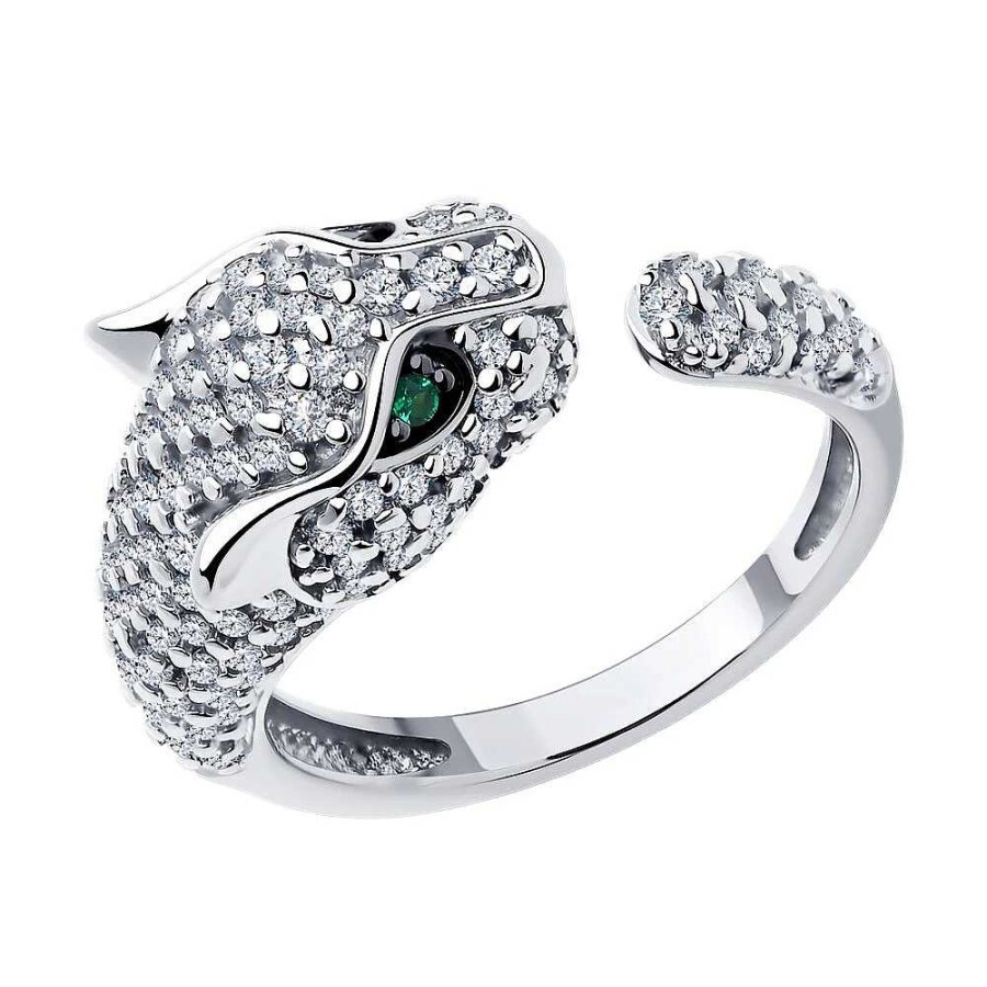 Ringe Zolotoy | Damen Ring "Raubkatze" 925 Silber Mit Zirkonia