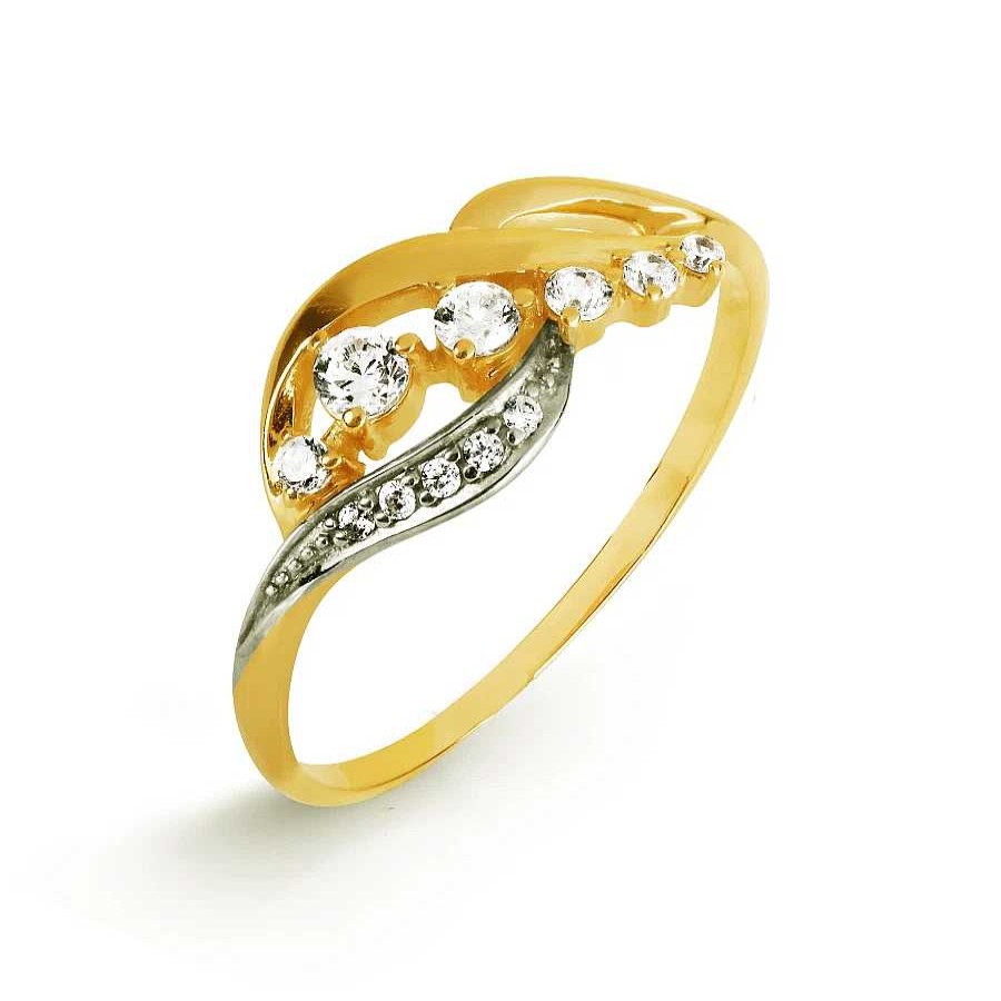 Ringe Zolotoy | Damen Ring Mit Zirkonia 585 Gelbgold