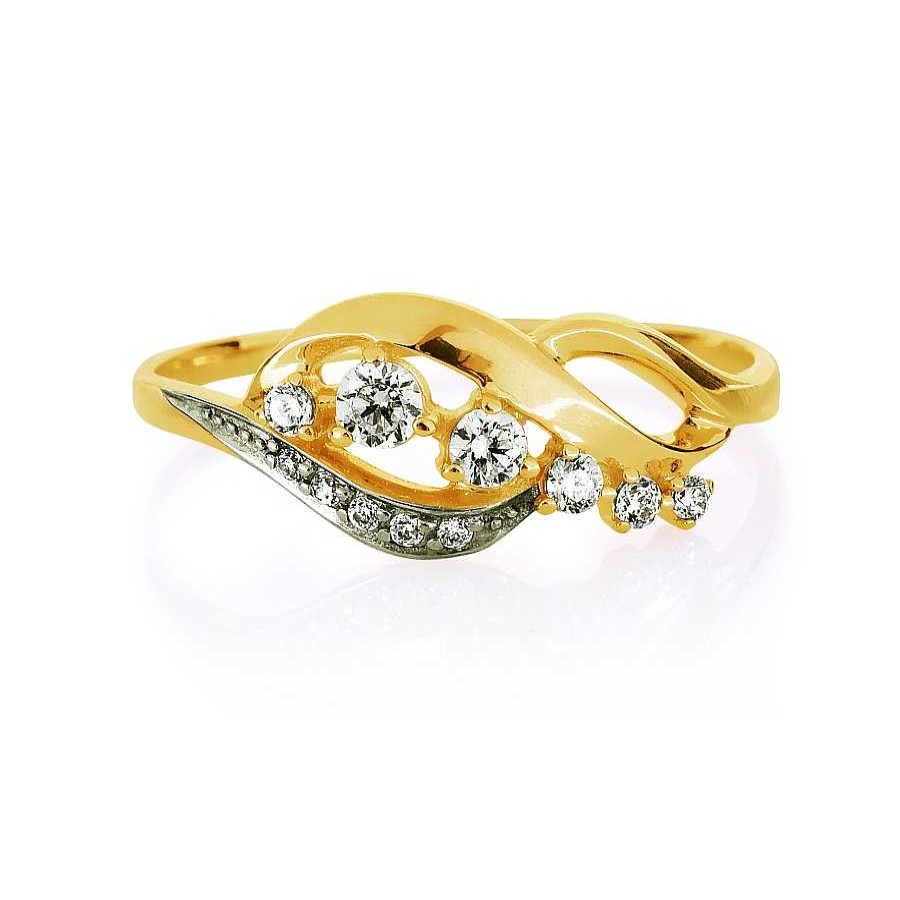 Ringe Zolotoy | Damen Ring Mit Zirkonia 585 Gelbgold