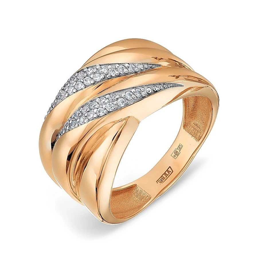 Ringe Zolotoy | Damen Ring 585 Rotgold Mit Zirkonia