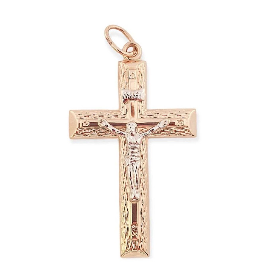 Kreuze Zolotoy | Kreuz 585 Rotgold Weissgold Bicolor