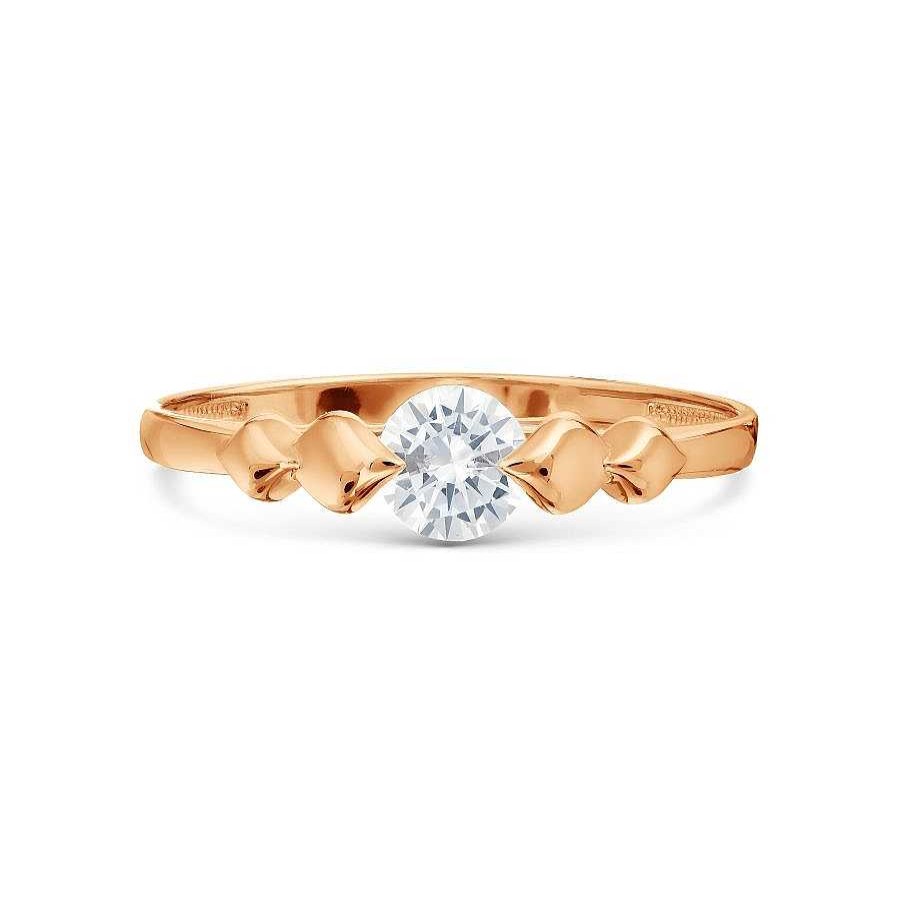 Ringe Zolotoy | Damen Ring Mit Zirkonia | 585 Rotgold