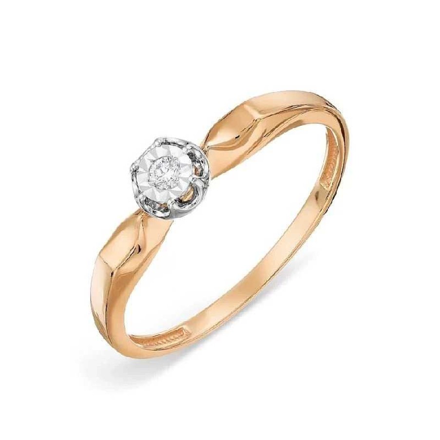 Ringe Zolotoy | Damen Ring Gold 585 Rotgold Mit Brillanten