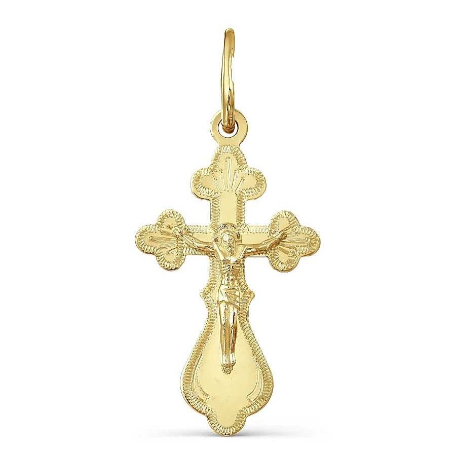 Kreuze Zolotoy | Kreuz Anh Nger "Orthodox" 585 Gelbgold