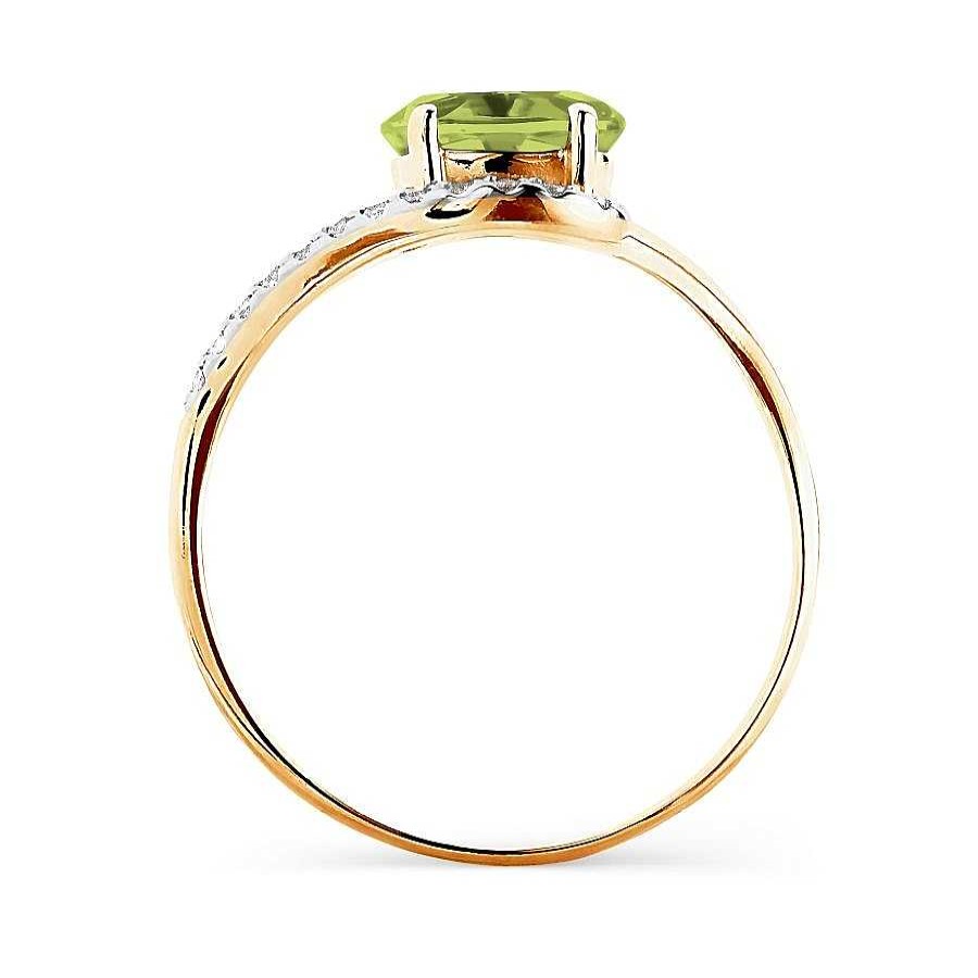 Ringe Zolotoy | Damen Ring 585 Rotgold Chrysolite Zirkonia