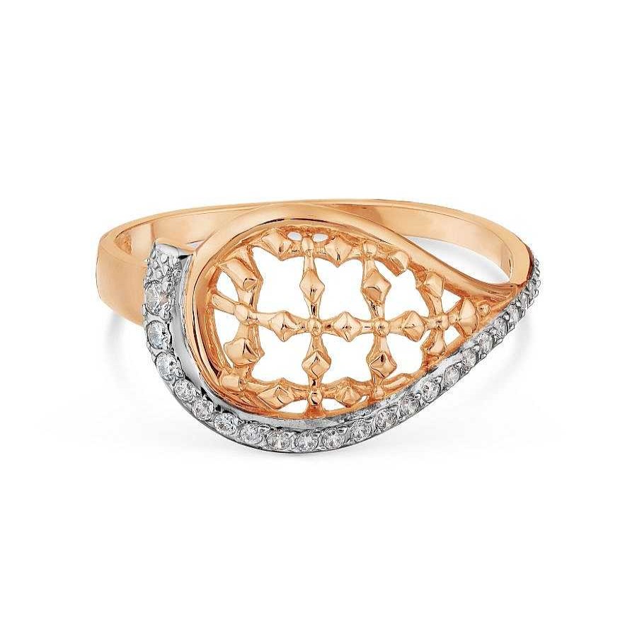 Ringe Zolotoy | Damen Ring Mit Zirkonia | 585 Rotgold