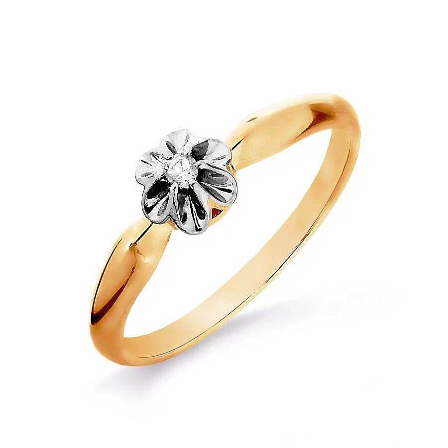 Ringe Zolotoy | Goldring Mit Brillant Bicolor