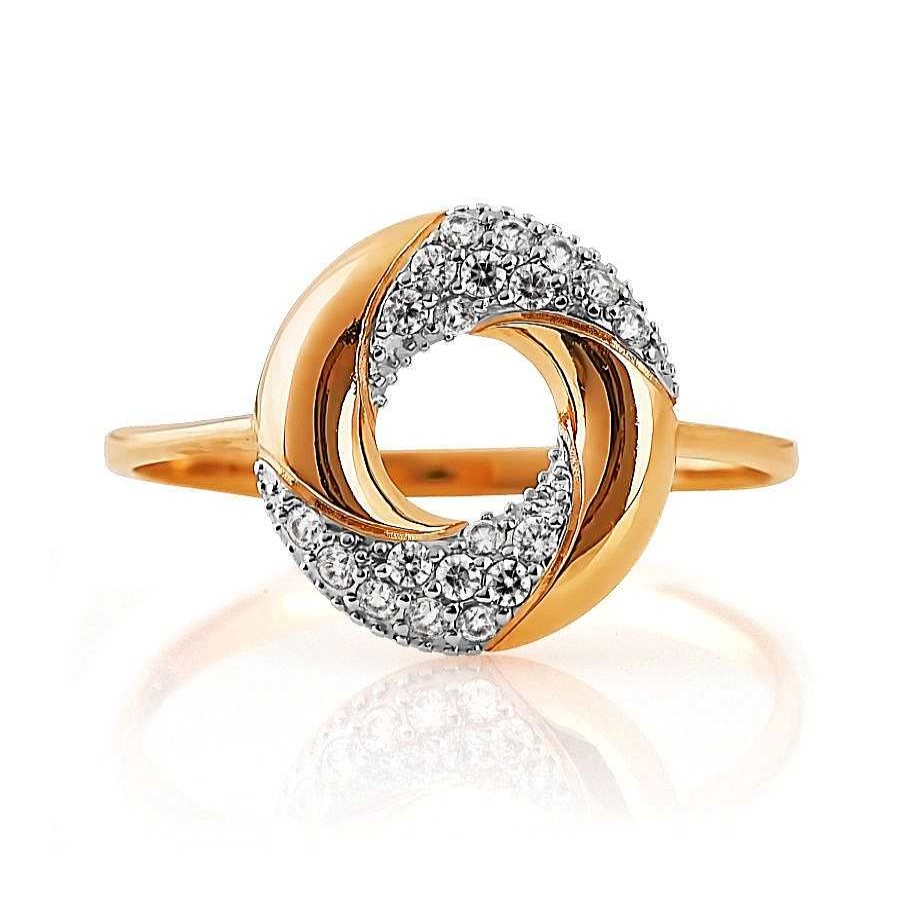 Ringe Zolotoy | Damen Ring 585 Rotgold Zirkonia