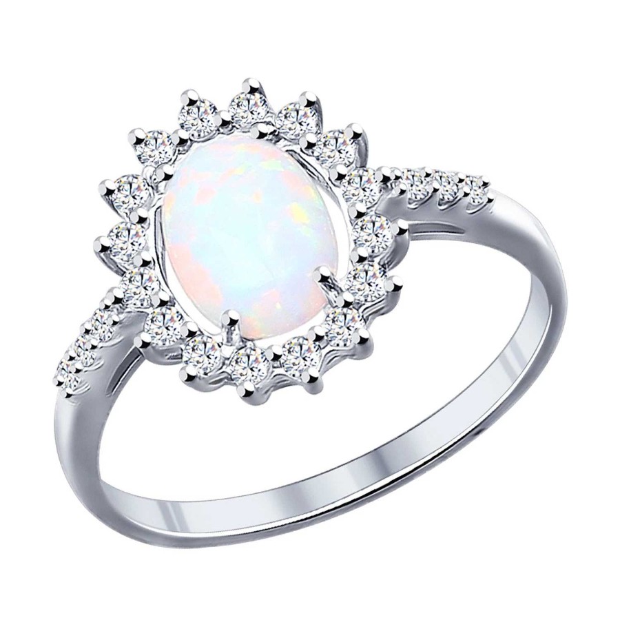 Ringe Zolotoy | Ring 925 Silber Mit Opal Und Zirkonia