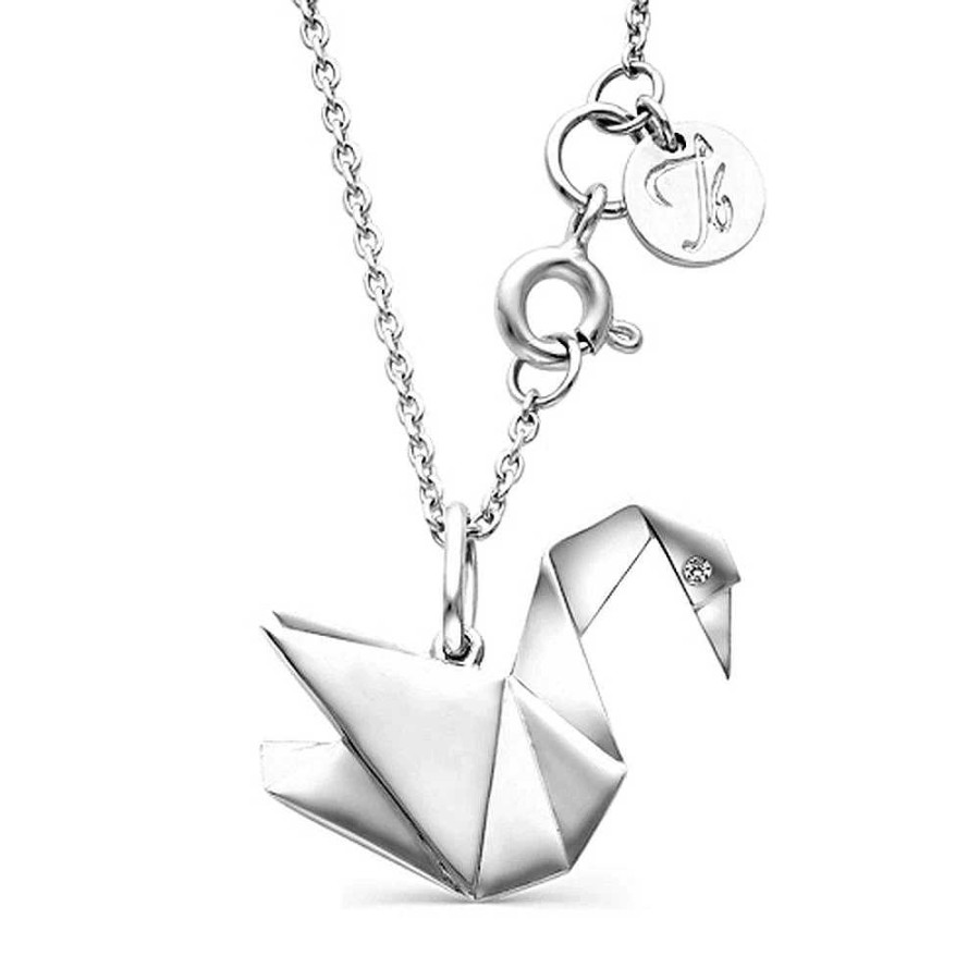 Ketten Zolotoy | Collier 925 Silber Schwan Mit Brillant