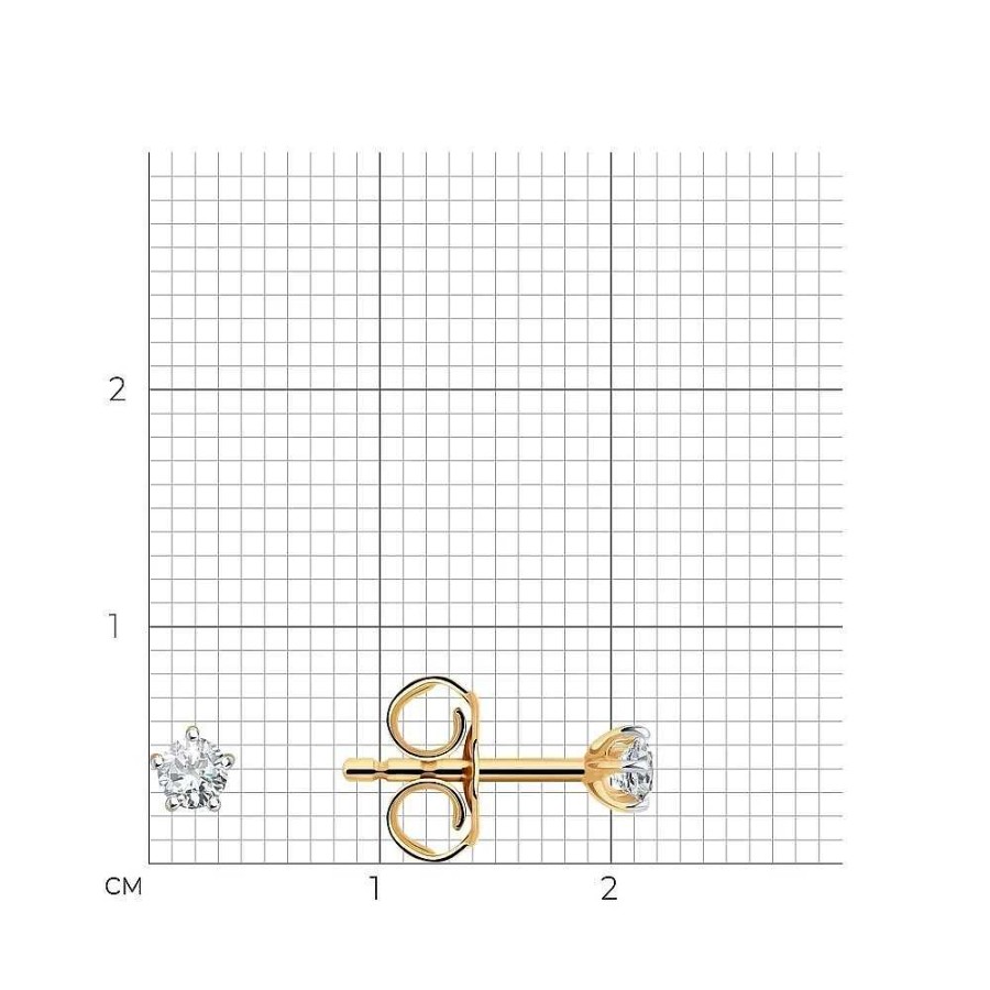 Ohrringe Zolotoy | Paar Ohrstecker 585 Rotgold