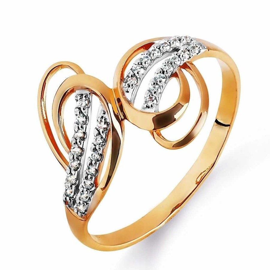 Ringe Zolotoy | Damen Ring 375 Rotgold Zirkonia