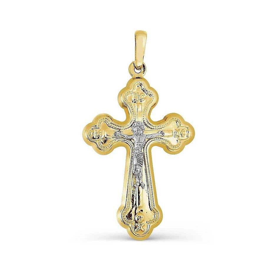 Kreuze Zolotoy | Kreuz Anh Nger 585 Gelbgold Taufkreuz