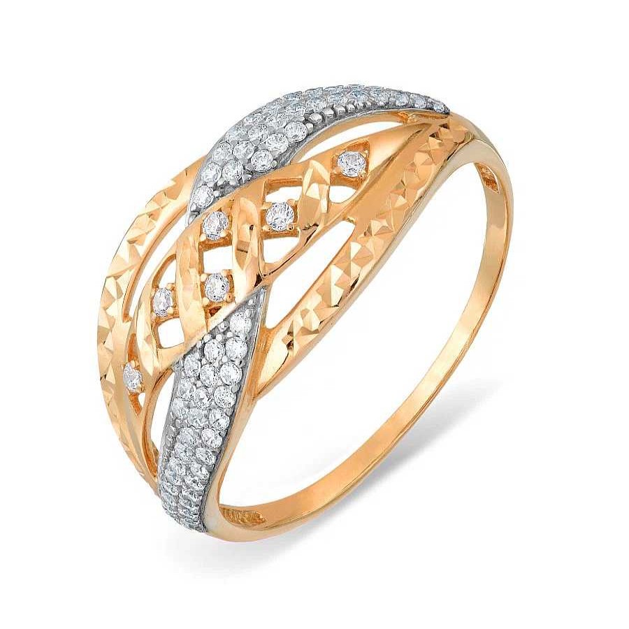 Ringe Zolotoy | Damen Ring 585 Rotgold Zirkonia